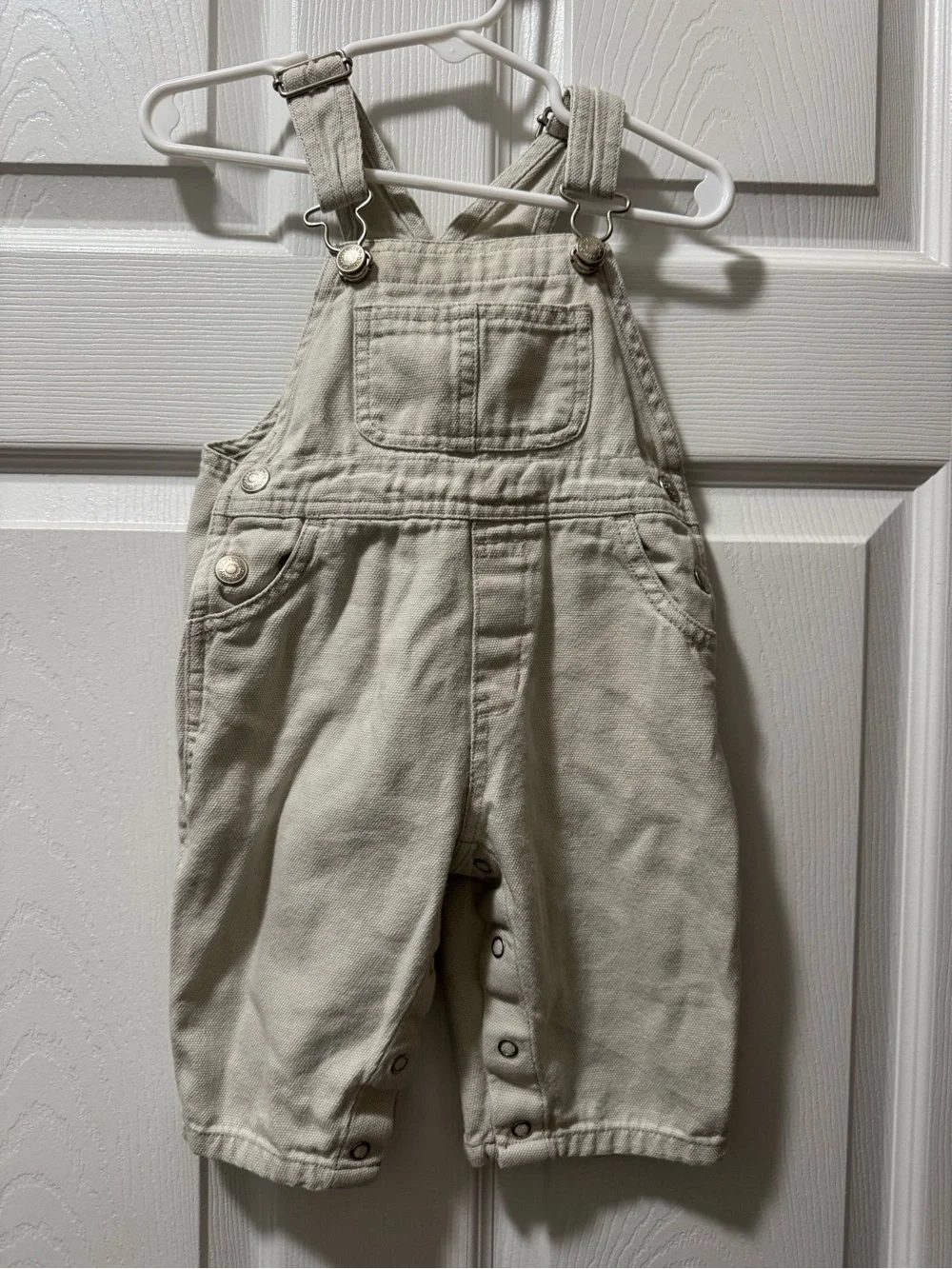 GAP Cream Toddler Overalls